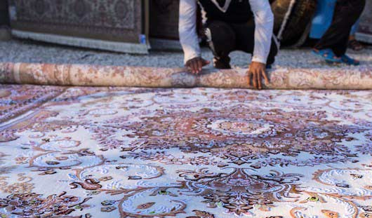 روش اصولی لول کردن قالی در قالیشویی شهرک ولیعصر  